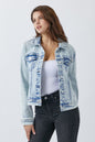 RISEN Button-Up Washed Denim Jacket