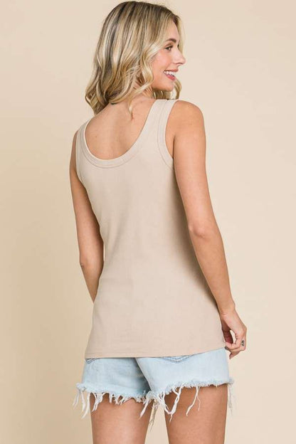 Culture Code Ribbed Scoop Neck Tank